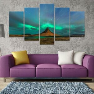 Peak Of Mountain Northen Lights