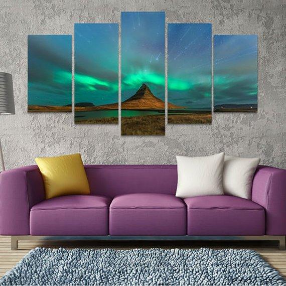 Peak Of Mountain Northen Lights Peak Of Mountain Northen Lights