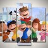 Peanuts - Snoopy - The Peanuts Gang In Christmas 1 - Cartoon 5 Panel Canvas Art Wall Decor