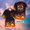 Personalized Firefighter Skull Flame Hawaiian Shirt