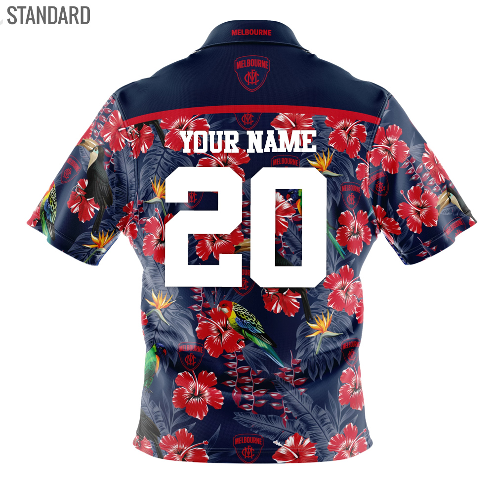 Personalized Melbourne Demons Afl Hawaiian Shirt Personalized Melbourne Demons Afl Hawaiian Shirt