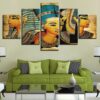 Pharaoh Of Ancient Egypt - Religion 5 Panel Canvas Art Wall Decor