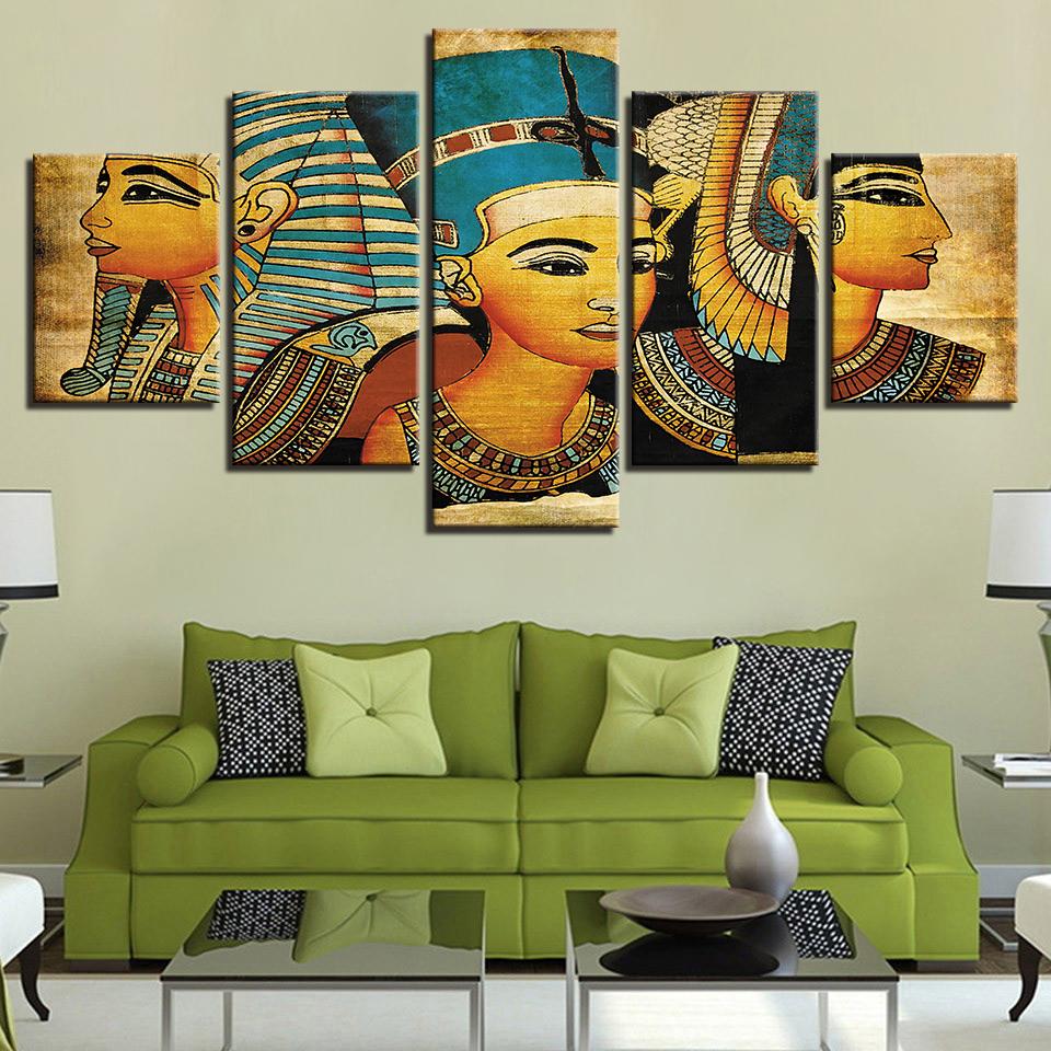 Pharaoh Of Ancient Egypt - Religion 5 Panel Canvas Art Wall Decor Pharaoh Of Ancient Egypt - Religion 5 Panel Canvas Art Wall Decor