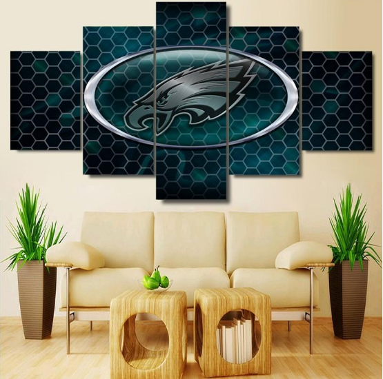 Philadelphia Eagle Logo - Sport 5 Panel Canvas Art Wall Decor Philadelphia Eagle Logo - Sport 5 Panel Canvas Art Wall Decor