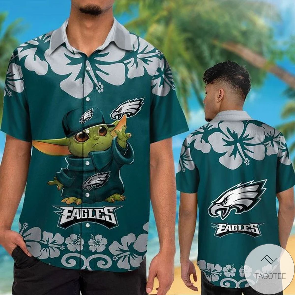 Philadelphia Eagles Baby Yoda Hawaiian Shirt Philadelphia Eagles Baby Yoda Hawaiian Shirt