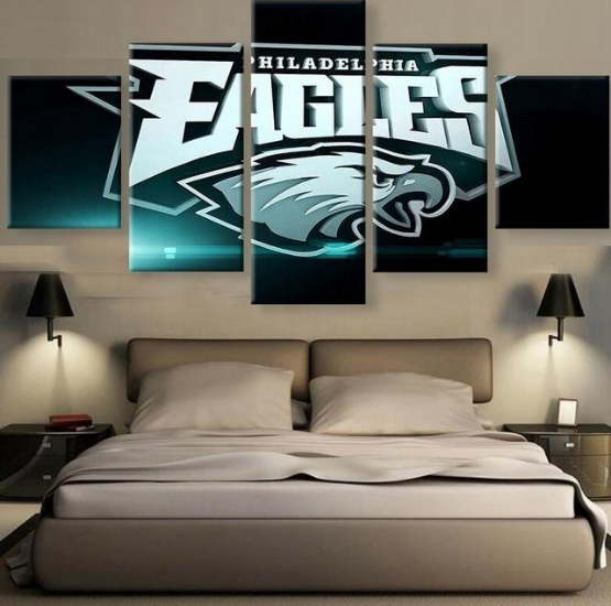 Philadelphia Eagles Fan Poster - Sport 5 Panel Canvas Art Wall Decor Philadelphia Eagles Fan Poster - Sport 5 Panel Canvas Art Wall Decor