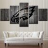 Philadelphia Eagles Football Barn Wood 1 - Sport 5 Panel Canvas Art Wall Decor