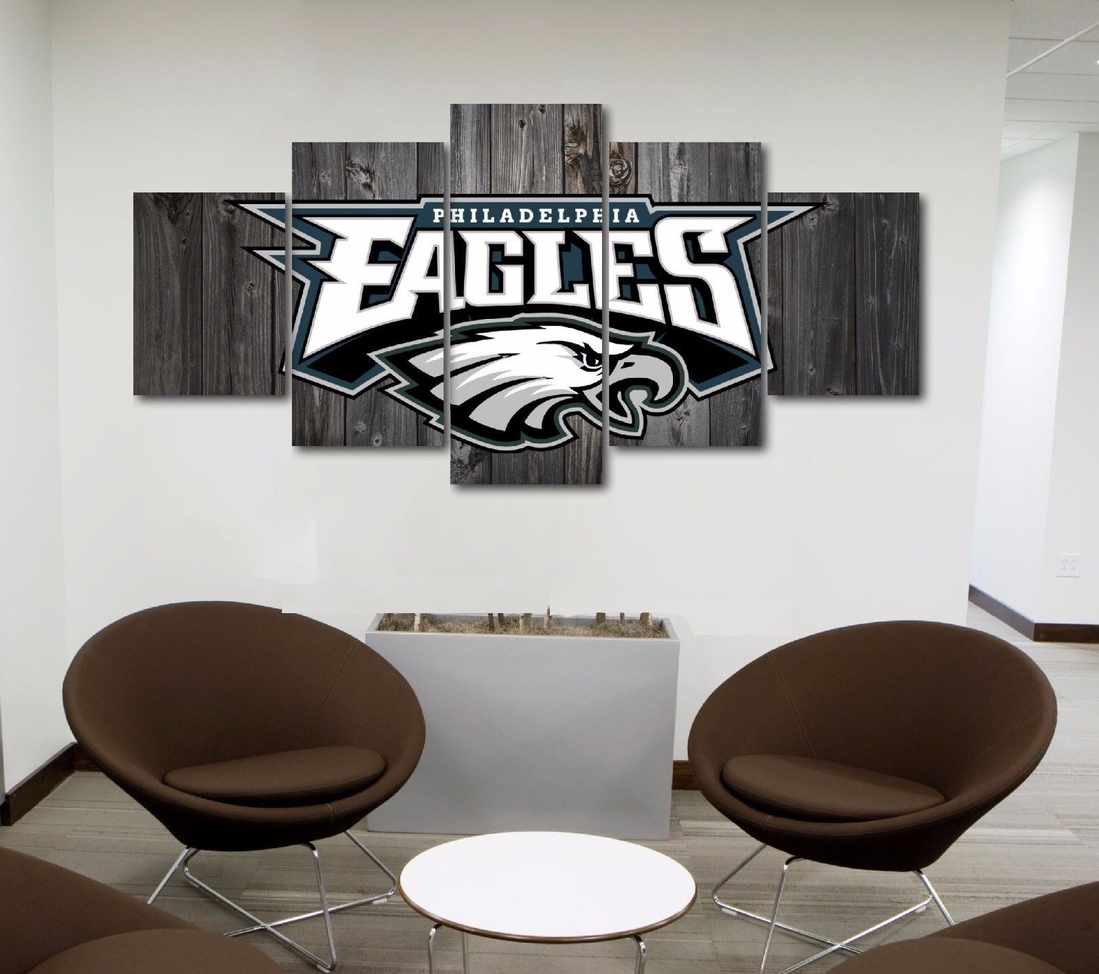 Philadelphia Eagles Football Barn Wood - Sport 5 Panel Canvas Art Wall Decor Philadelphia Eagles Football Barn Wood - Sport 5 Panel Canvas Art Wall Decor