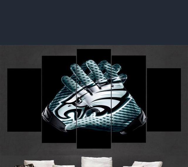 Philadelphia Eagles Hand Sports Team - Sport 5 Panel Canvas Art Wall Decor Philadelphia Eagles Hand Sports Team - Sport 5 Panel Canvas Art Wall Decor