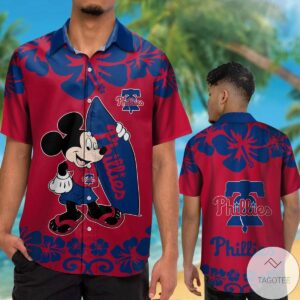 Philadelphia Phillies Mickey Mouse Hawaiian Shirt