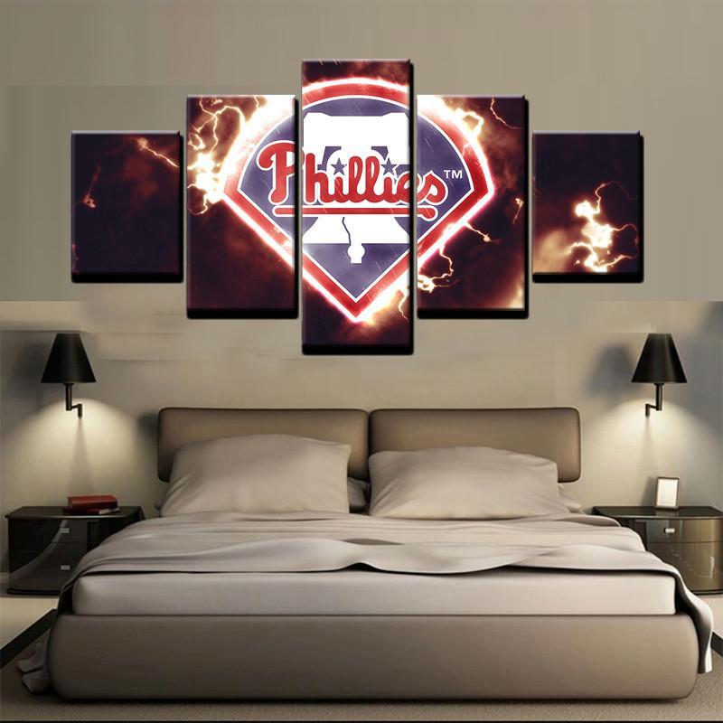 Philadelphia Phillies Team - Sport 5 Panel Canvas Art Wall Decor Philadelphia Phillies Team - Sport 5 Panel Canvas Art Wall Decor