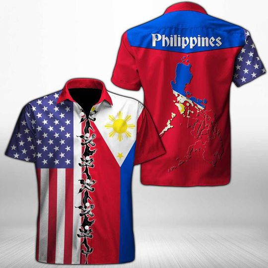 Philippines Hawaiian Shirt Summer Button Up Philippines Hawaiian Shirt Summer Button Up