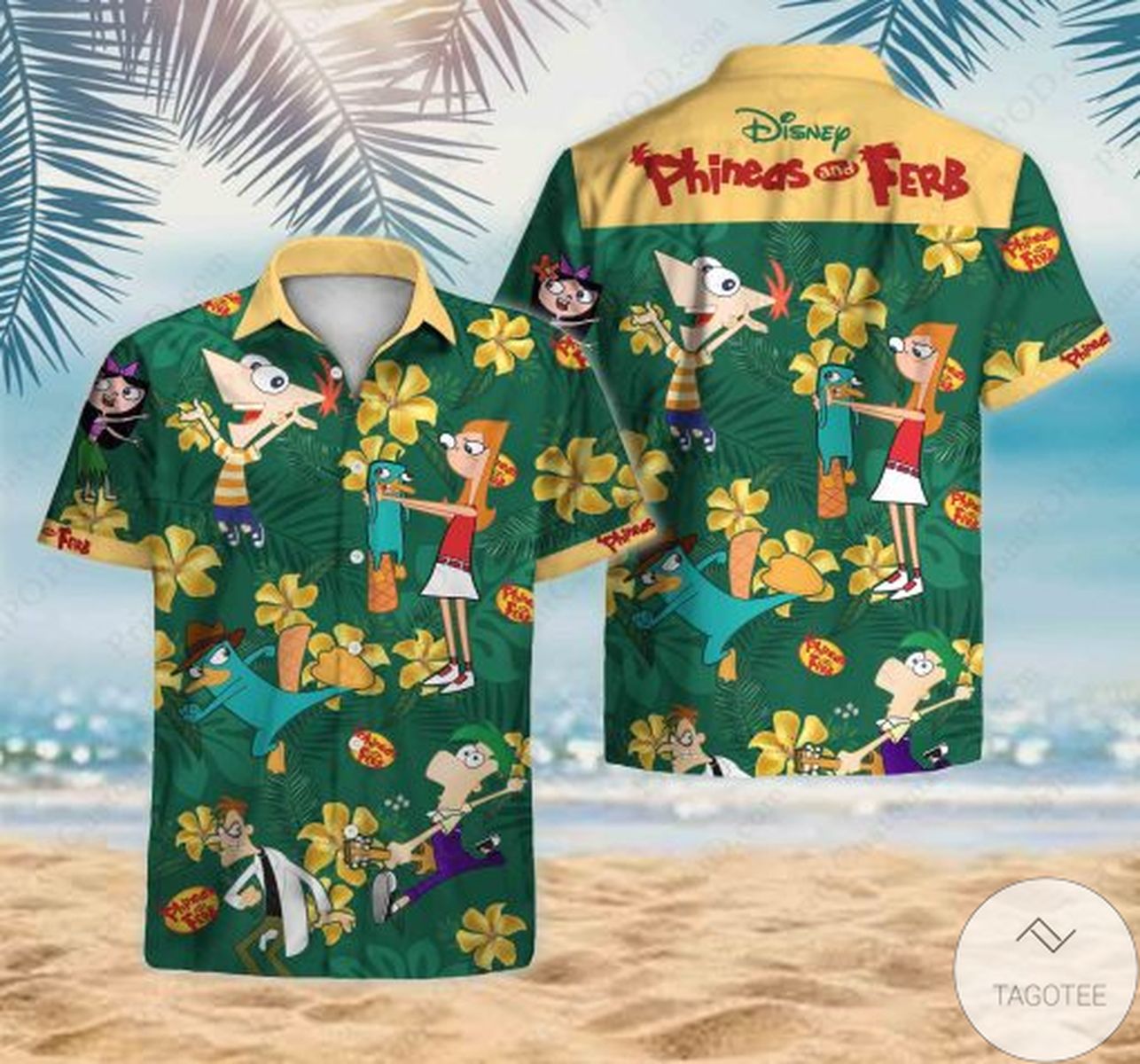 Phineas And Ferb Theme Hawaiian Shirt Phineas And Ferb Theme Hawaiian Shirt