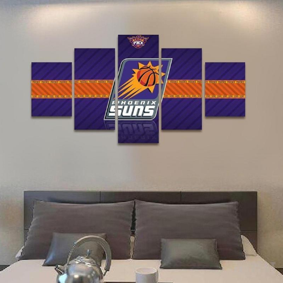 Phoenix Suns Banner - Sport 5 Panel Canvas Art Wall Decor Phoenix Suns Banner - Sport 5 Panel Canvas Art Wall Decor