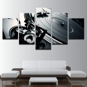 Photo Style Music Dj Console Instrument - Music 5 Panel Canvas Art Wall Decor