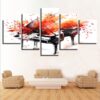Piano Graffiti Abstract - Music 5 Panel Canvas Art Wall Decor