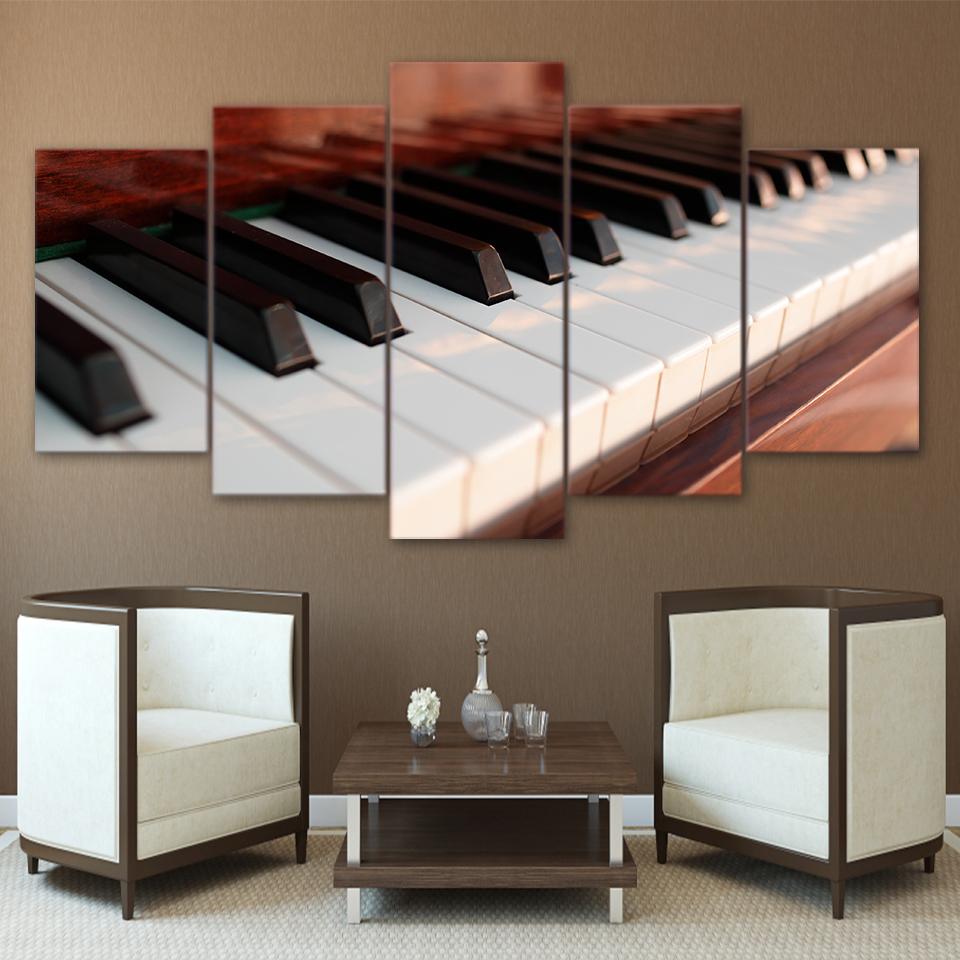 Piano Music - Music 5 Panel Canvas Art Wall Decor Piano Music - Music 5 Panel Canvas Art Wall Decor