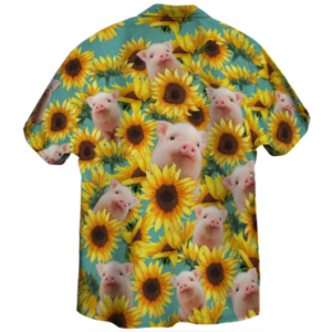 Pig Sunflower Hawaiian Shirt