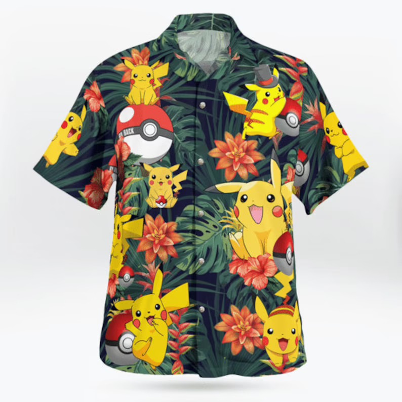 Pikachu Pokemon Ball Hawaiian Shirt Pikachu Pokemon Ball Hawaiian Shirt