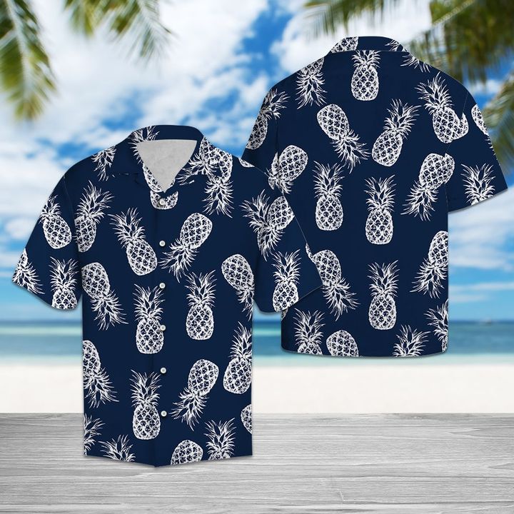 Pineapple Hawaiian Shirt Summer Button Up Pineapple Hawaiian Shirt Summer Button Up