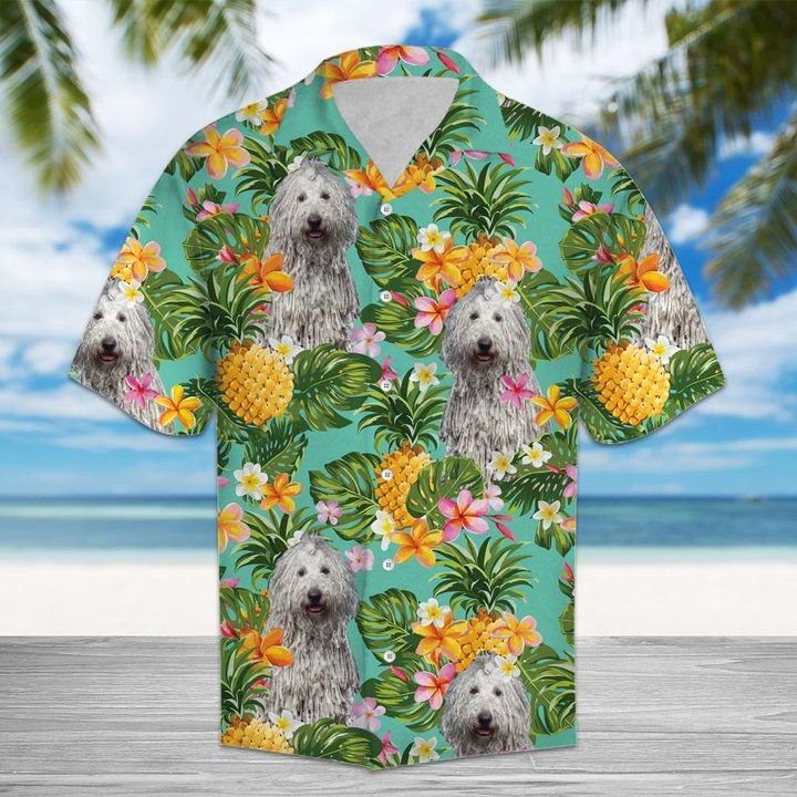 Pineapple Komondor Hawaiian Shirt Summer Button Up Pineapple Komondor Hawaiian Shirt Summer Button Up