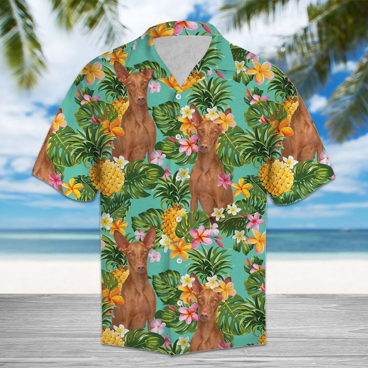 Pineapple Pharaoh Hound Hawaiian Shirt Summer Button Up Pineapple Pharaoh Hound Hawaiian Shirt Summer Button Up