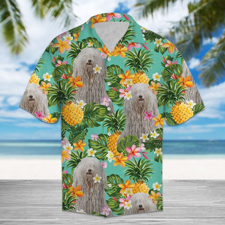 Pineapple Puli Hawaiian Shirt Summer Button Up Pineapple Puli Hawaiian Shirt Summer Button Up