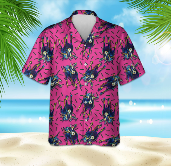 Pink Goat Pattern Hawaiian Shirt Pink Goat Pattern Hawaiian Shirt