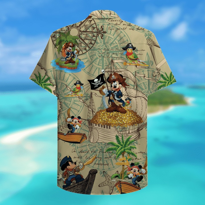 Pirate Mickey Short Sleeve Hawaiian Shirt Pirate Mickey Short Sleeve Hawaiian Shirt