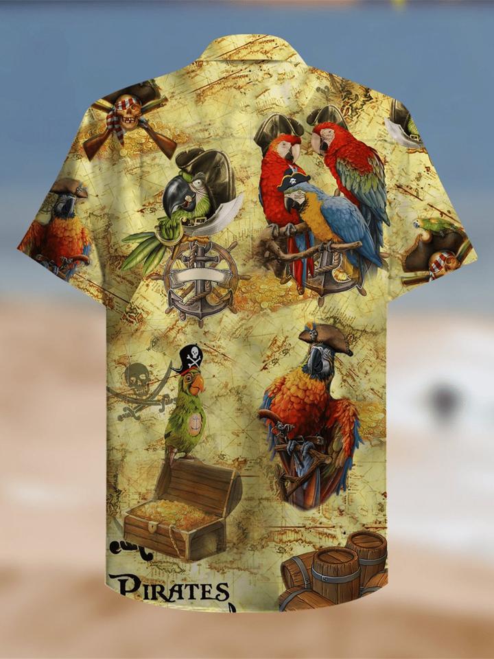 Pirate Parrot Hawaiian Shirt Pirate Parrot Hawaiian Shirt