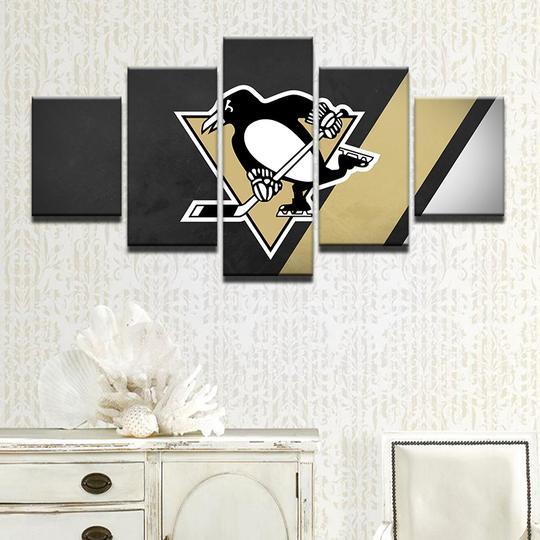 Pittsburgh Penguins 08 - Sport 5 Panel Canvas Art Wall Decor Pittsburgh Penguins 08 - Sport 5 Panel Canvas Art Wall Decor