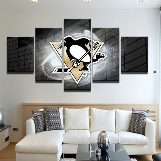 Pittsburgh Penguins 4 - Sport 5 Panel Canvas Art Wall Decor Pittsburgh Penguins 4 - Sport 5 Panel Canvas Art Wall Decor