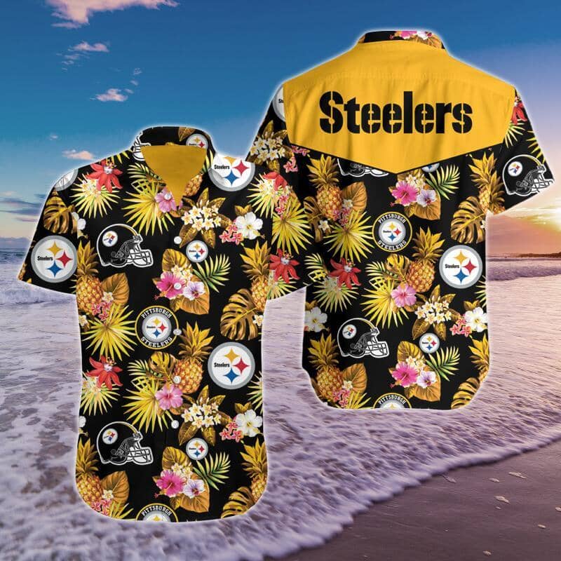 Pittsburgh Steeler Hawaiian Shirt Summer Button Up Pittsburgh Steeler Hawaiian Shirt Summer Button Up
