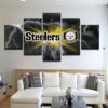 Pittsburgh Steelers 18 - Sport 5 Panel Canvas Art Wall Decor