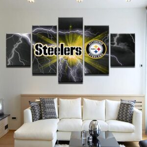 Pittsburgh Steelers 18 - Sport 5 Panel Canvas Art Wall Decor