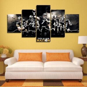Pittsburgh Steelers 2 - Sport 5 Panel Canvas Art Wall Decor