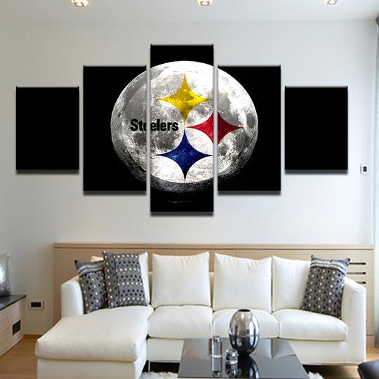 Pittsburgh Steelers 7 - Sport 5 Panel Canvas Art Wall Decor Pittsburgh Steelers 7 - Sport 5 Panel Canvas Art Wall Decor