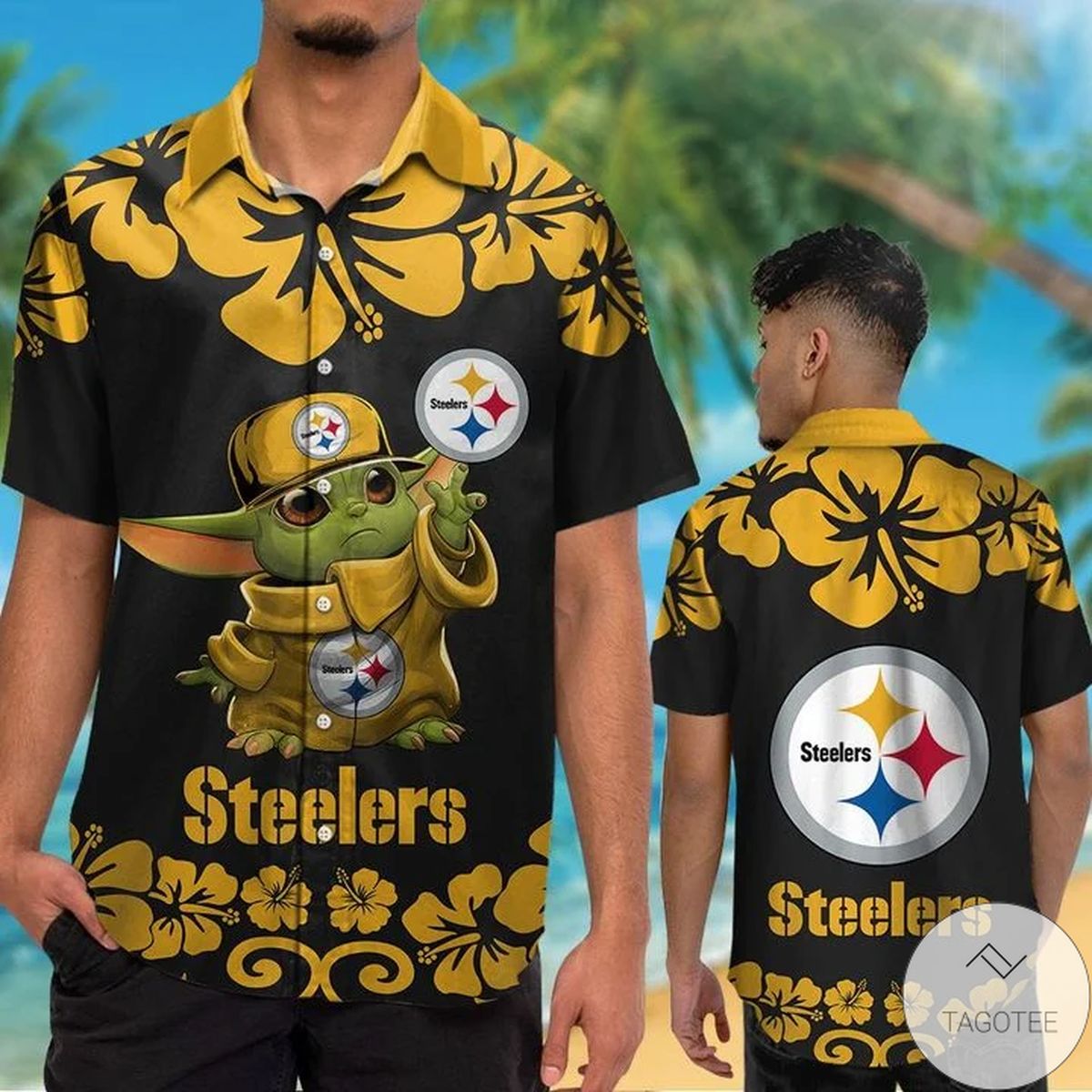 Pittsburgh Steelers Baby Yoda Hawaiian Shirt Pittsburgh Steelers Baby Yoda Hawaiian Shirt