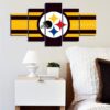 Pittsburgh Steelers Flag - Sport 5 Panel Canvas Art Wall Decor