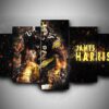 Pittsburgh Steelers - James Harrison - Sport 5 Panel Canvas Art Wall Decor