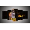 Pittsburgh Steelers - T.J. Watt - Sport 5 Panel Canvas Art Wall Decor
