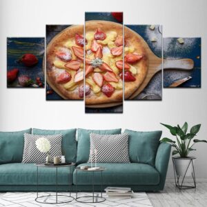Pizza Strawberry - Kitchen 5 Panel Canvas Art Wall Decor