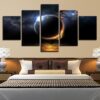 Planet 50 - Space 5 Panel Canvas Art Wall Decor