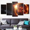 Planet Birth - Space 5 Panel Canvas Art Wall Decor