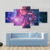 Planet Illustration - Space 5 Panel Canvas Art Wall Decor