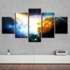 Planet Landscape - Space 5 Panel Canvas Art Wall Decor