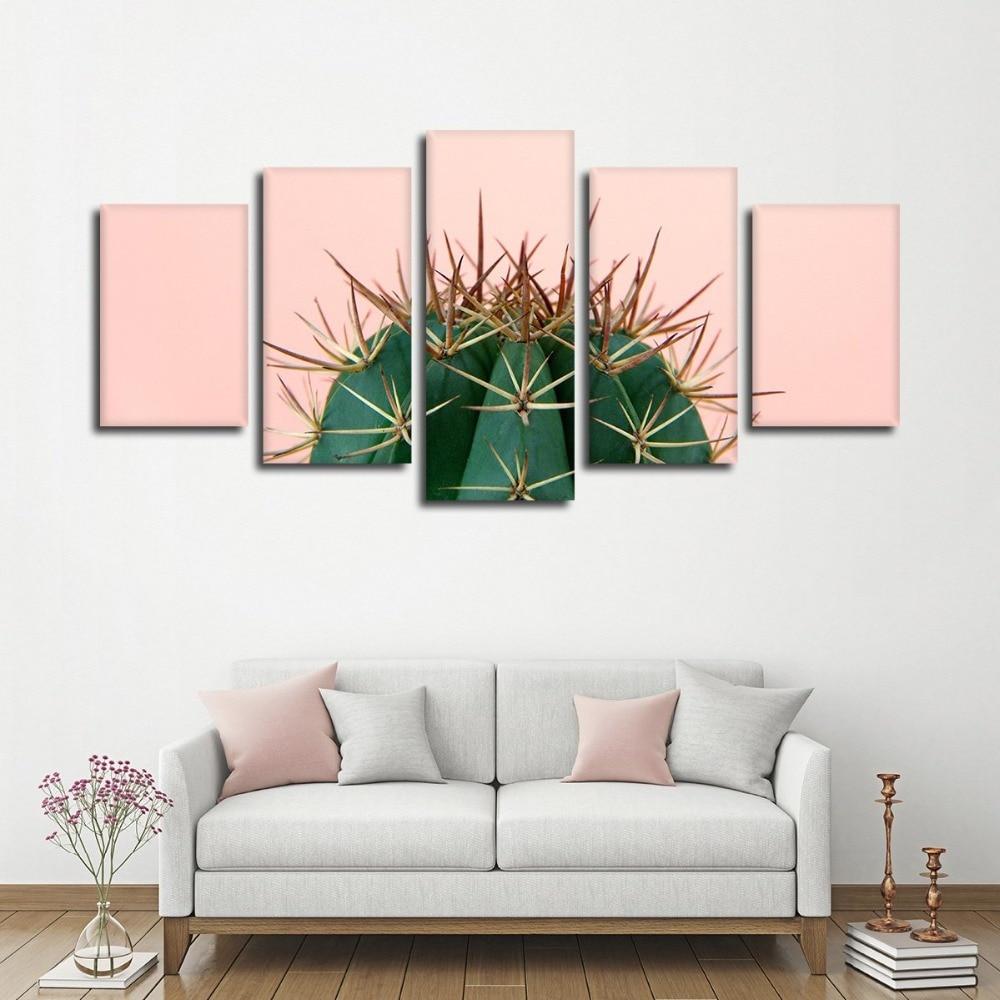 Plant Prickly Cactus - Nature 5 Panel Canvas Art Wall Decor Plant Prickly Cactus - Nature 5 Panel Canvas Art Wall Decor