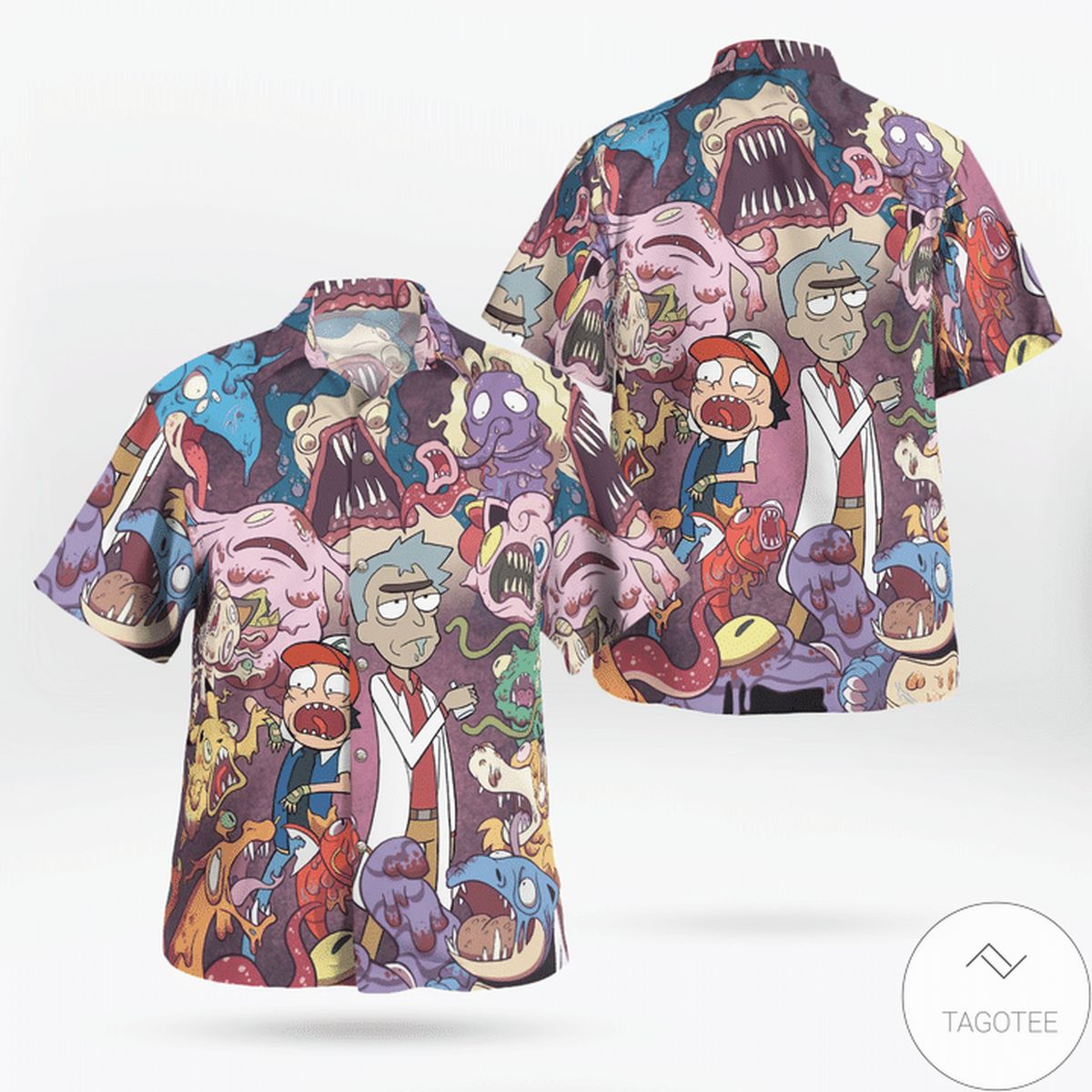 Pokemon Rick And Morty Hawaiian Shirt Pokemon Rick And Morty Hawaiian Shirt