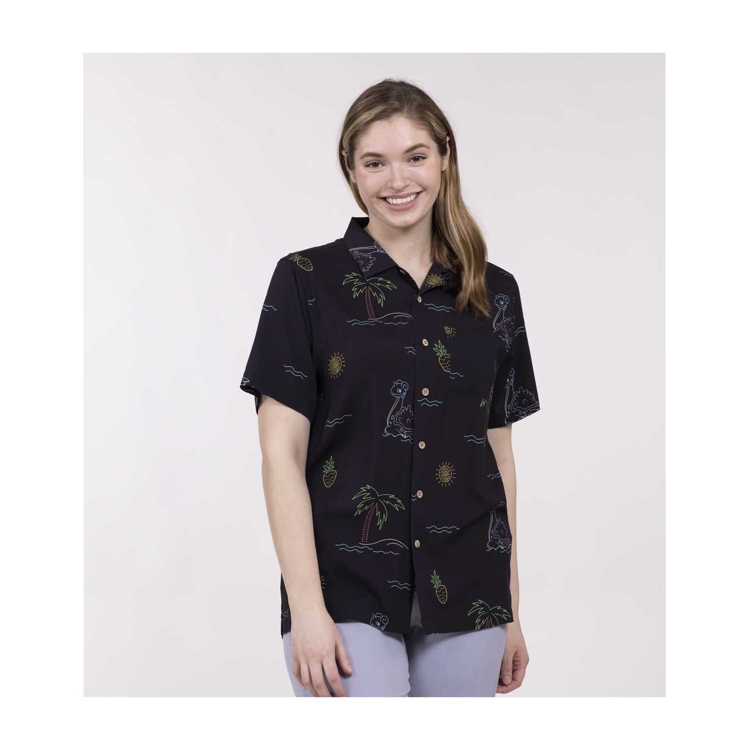 Pokémon Tropical Lapras Neon Hawaiian Shirt Pokémon Tropical Lapras Neon Hawaiian Shirt
