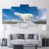 Polar Bear 2 - Animal 5 Panel Canvas Art Wall Decor